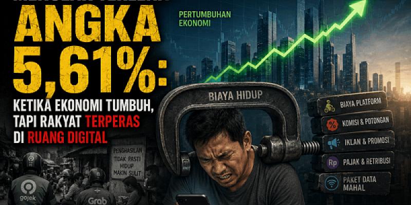 MENOLAK TERLENA ANGKA 5,61%: KETIKA EKONOMI TUMBUH, TAPI RAKYAT TERPERAS DI RUANG DIGITAL